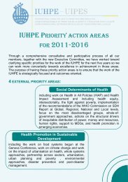 IUHPE priority action areas for 2011-2016 - International Union for ...