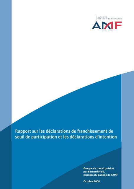 Rapport sur les déclarations de franchissement de seuil de ... - AFG