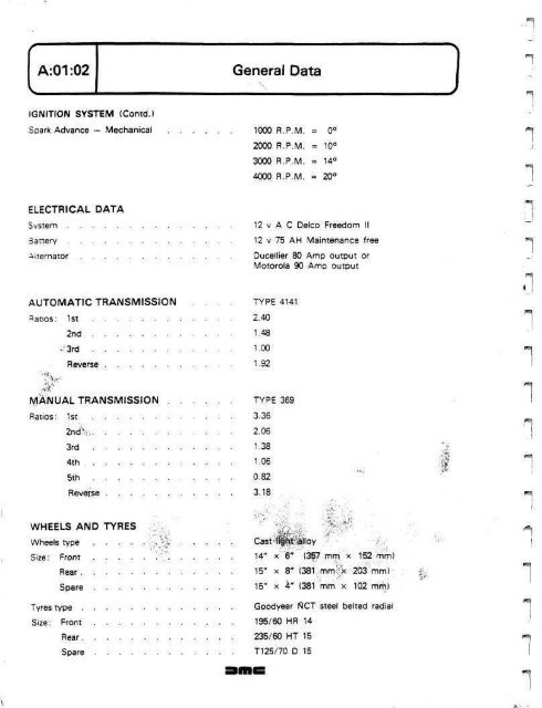 DELOREAN WORKSHOP MANUAL - Free