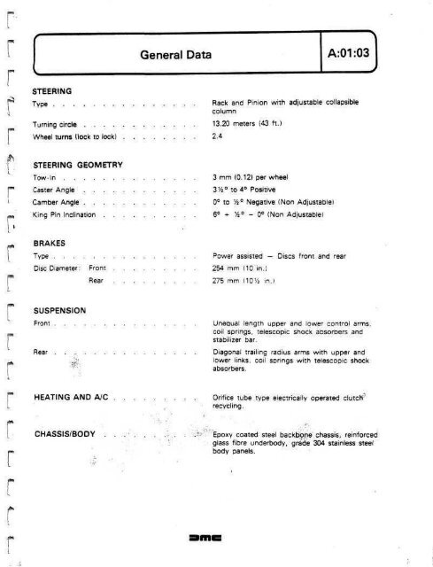 DELOREAN WORKSHOP MANUAL - Free