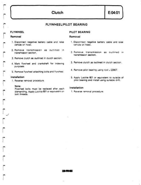 DELOREAN WORKSHOP MANUAL - Free