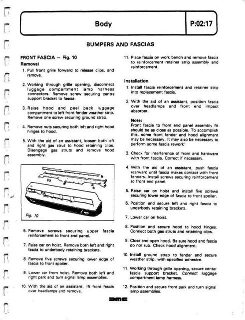 DELOREAN WORKSHOP MANUAL - Free