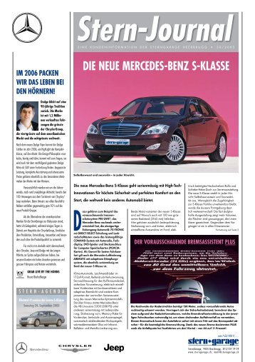 Die neue merceDes‑Benz s‑KLasse - Sterngarage, Heerbrugg