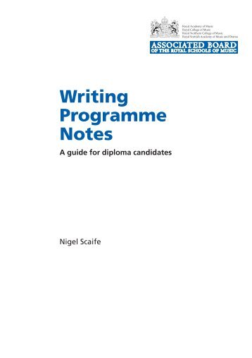 writing programme notes - ABRSM