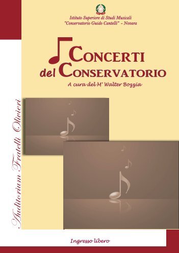 i concerti del conservatorio ok .indd - Conservatorio Guido Cantelli
