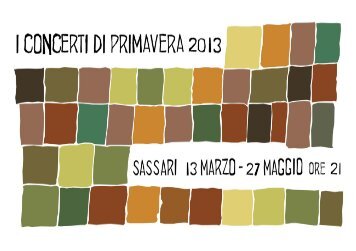 I Concerti di Primavera 2013 - Comune di Sassari