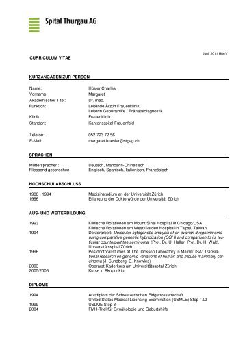 CV_Hüsler_HomepageSTGAG _2 - Spital Thurgau AG