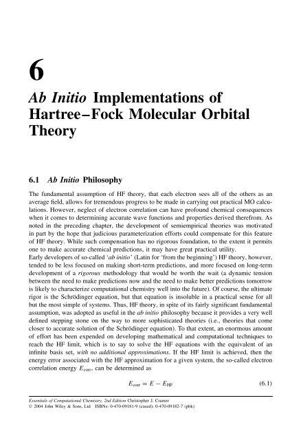 Essentials of Computational Chemistry