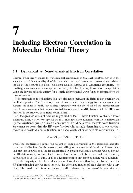 Essentials of Computational Chemistry