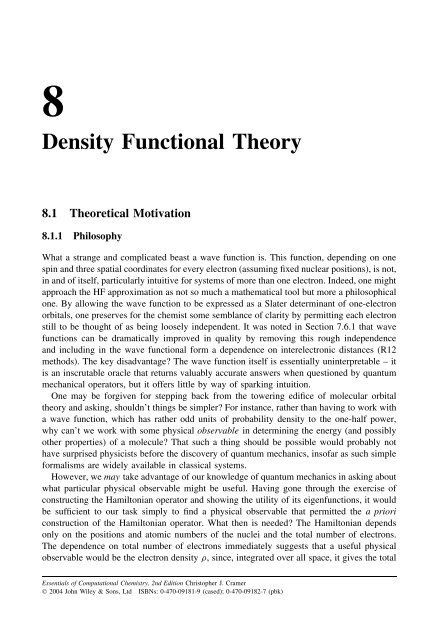 Essentials of Computational Chemistry