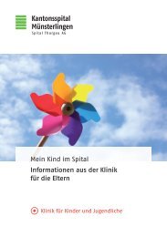 KSM Kinderklinik.indd - Spital Thurgau AG