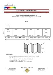 CD – 12 PAGE CONCERTINA FOLD - Technicolor