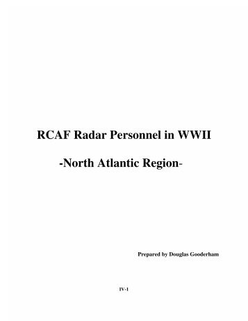 RCAF Radar Personnel in WWII -North Atlantic Region-