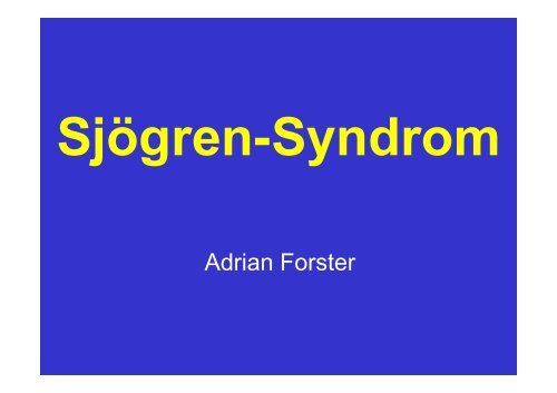 Sjögen-Syndrom