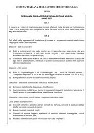 Ordinanza di Ripartizione Siae 2007 - Franco Fabbri