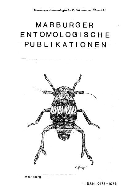 Marburger Entomologische Publikationen, Übersicht - Ak-zikaden.de