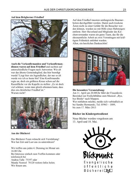 Ausgabe April/Mai 2013 - Kreuzkirche Lingen