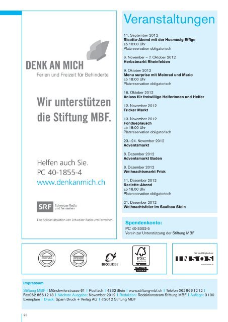 Menschen in der Stiftung MBF – ihr Leben, ihre Sorgen, ihre ...