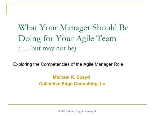 The Compleat Agile Manager - Collective Edge Coaching