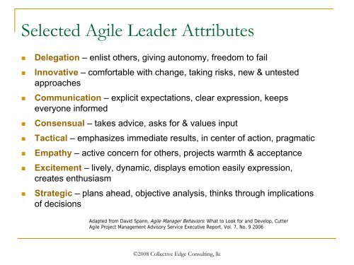 The Compleat Agile Manager - Collective Edge Coaching