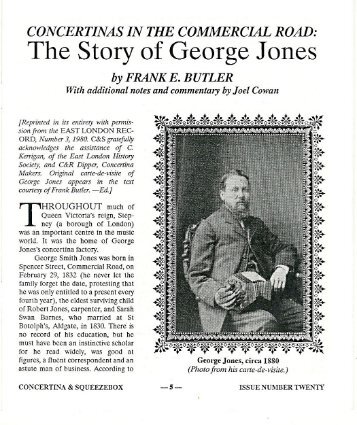 Concertinas in the Commercial Road: The Story of George Jones
