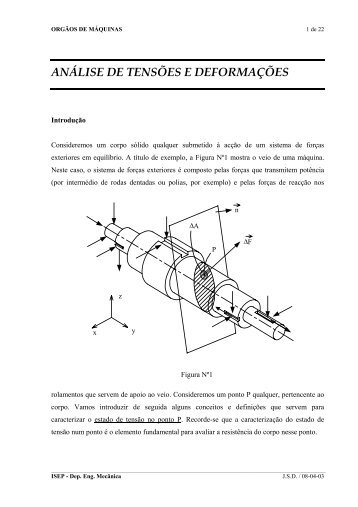 Análise de Tensões e Deformações - Dem Isep