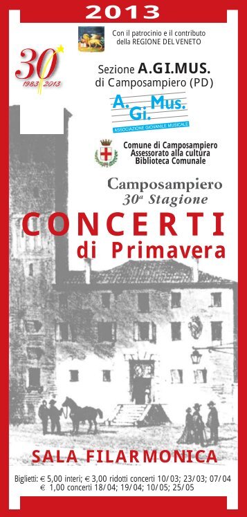 CONCERTI - A.Gi.Mus: associazione giovanile musicale