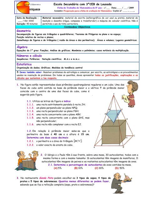 Ficha de Trabalho – Notação científica (1) 