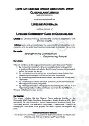 Strengthening Communities - Empowering People - Lifeline Darling ...