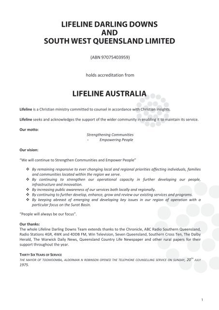 Lifeline-Annual-Repo.. - Lifeline Darling Downs