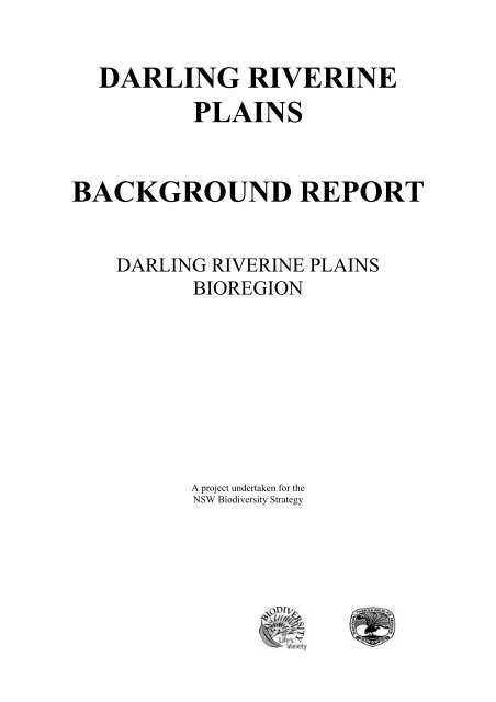 DARLING RIVERINE PLAINS BIOREGION Background Report