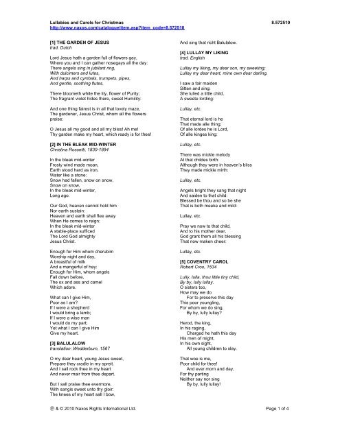 Lyrics Naxos