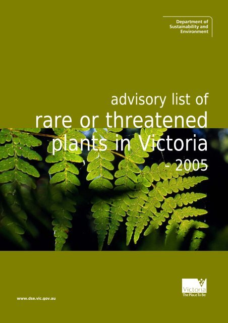 Advisory List of Rare or Threatened Plants in Victoria