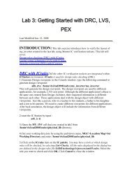 Lab 3: Getting Started with DRC, LVS, PEX