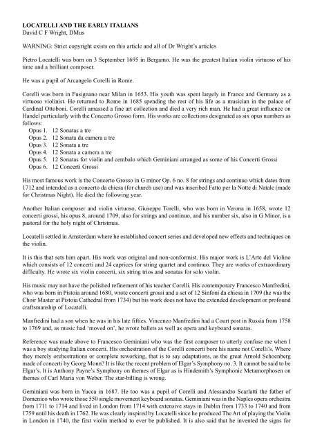Pietro Locatelli Dr David Wright www yumpu com