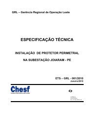 ESPECIFICAÇÃO TÉCNICA - Chesf