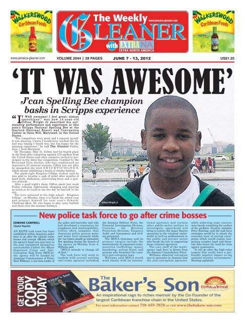 Jun 07 13 2012 Jamaica Gleaner