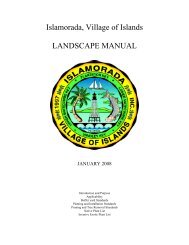 Islamorada, Village of Islands LANDSCAPE MANUAL