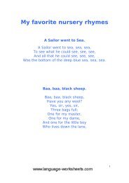 A Sailor went to Sea. - Language worksheets
