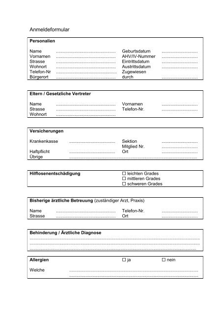 Anmeldeformular(PDF