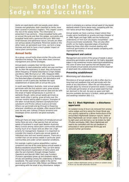 Bushland Weeds Manual - Environmental Weeds Action Network