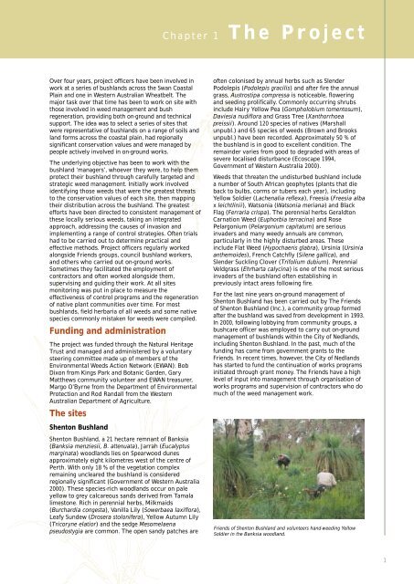 Bushland Weeds Manual - Environmental Weeds Action Network