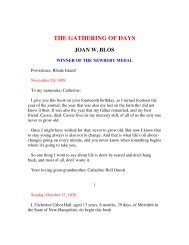 the gathering of days joan w. blos - CSIR