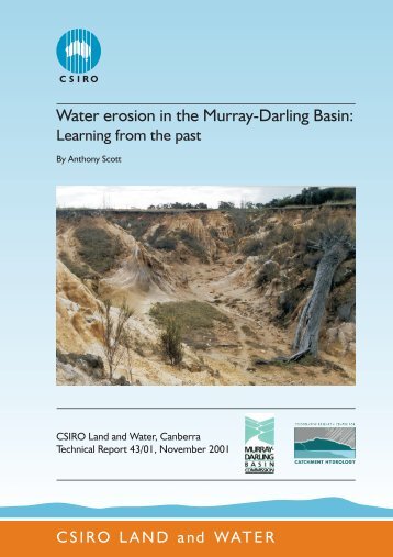 Water erosion in the Murray-Darling Basin: Learning from the past