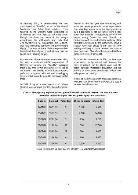 Dealing with salinity in Wheatbelt Valleys - Department of Water