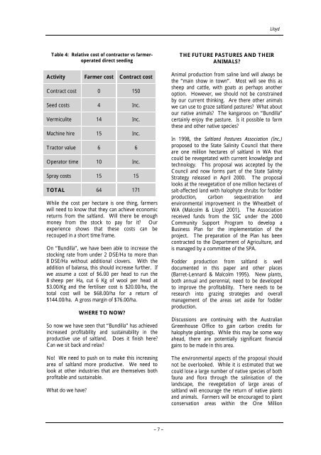 Dealing with salinity in Wheatbelt Valleys - Department of Water