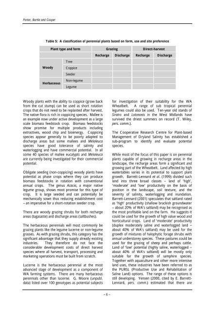 Dealing with salinity in Wheatbelt Valleys - Department of Water