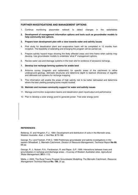 Dealing with salinity in Wheatbelt Valleys - Department of Water