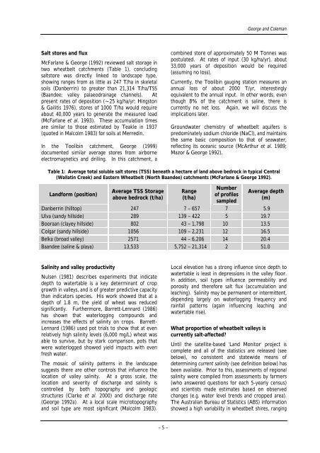 Dealing with salinity in Wheatbelt Valleys - Department of Water