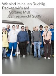 Geschäftsbericht 2009 der Stiftung MBF